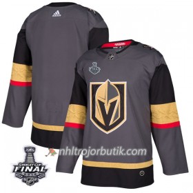Män Ishockey Vegas Golden Knights Tröja Blank 2018 Stanley Cup Final Patch Adidas Grå Authentic